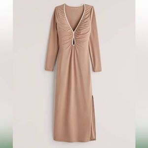 A&F - Long Sleeve Keyhole Knit Midi Dress